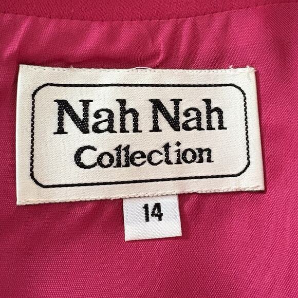 Nah‎ Nah Collection Satin Rhinestone Button Formal Blazer Jacket Womens Size 14 - Picture 4 of 6